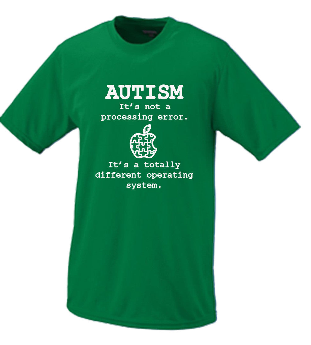 Autism, Its Not Processing Error, Its A Totally Different Operating System (Apple Parody) T shirt