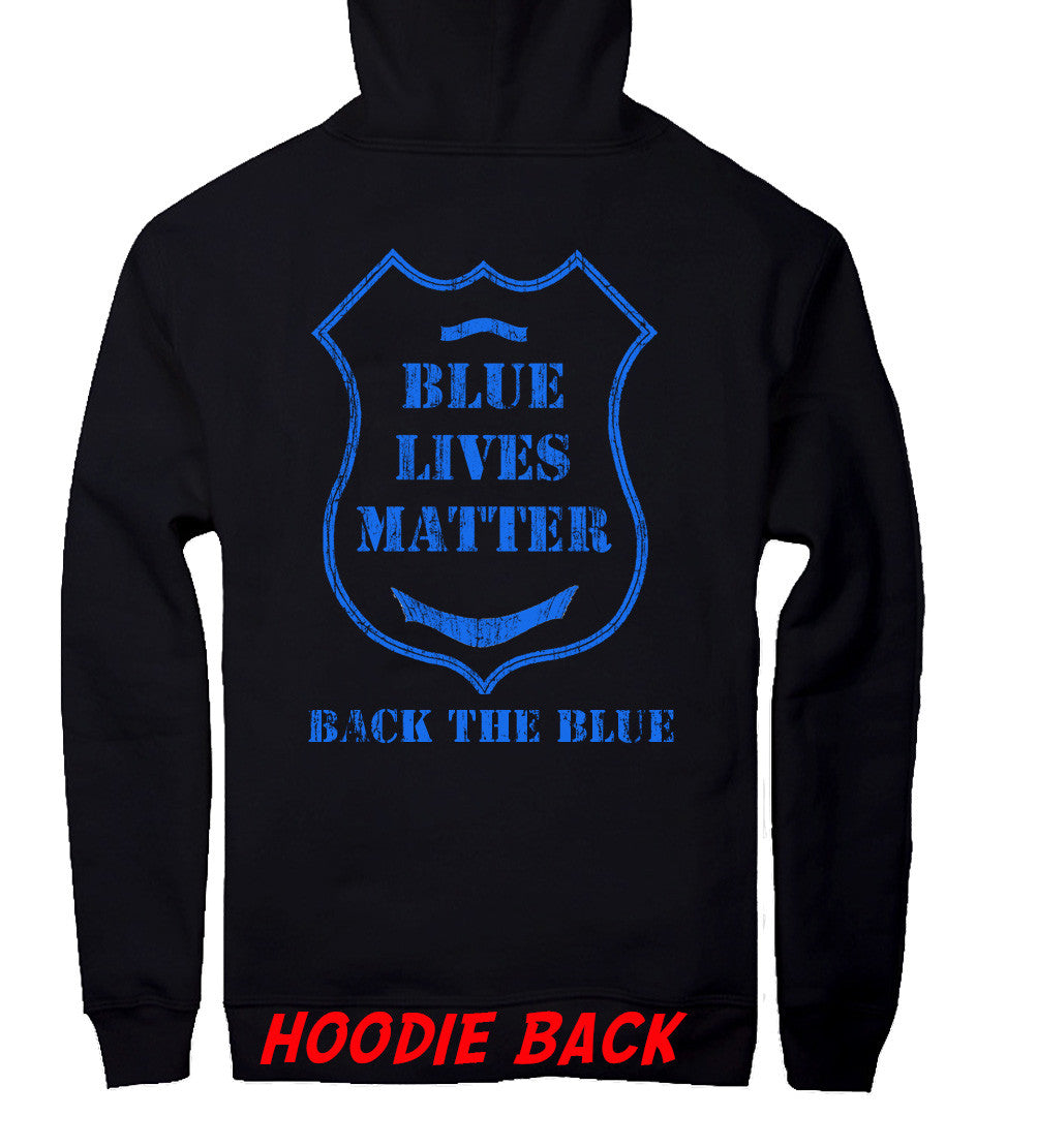 Back The Blue Blue Lives Matter Police Badge Shirt Black, White, Blue All Lives Matter T Shirt