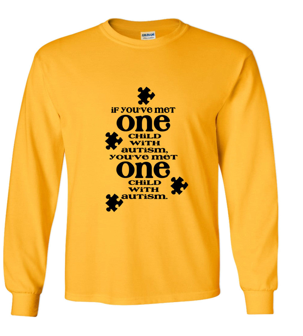 If You've Met One Autistic Child, You've Met One Autistic Child T shirt