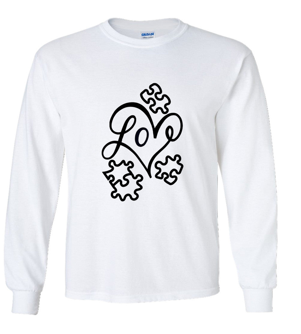 Love Autism Puzzle Pieces Tshirt