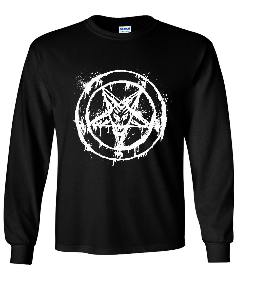 Pentagram Evil Face Symbol T shirt