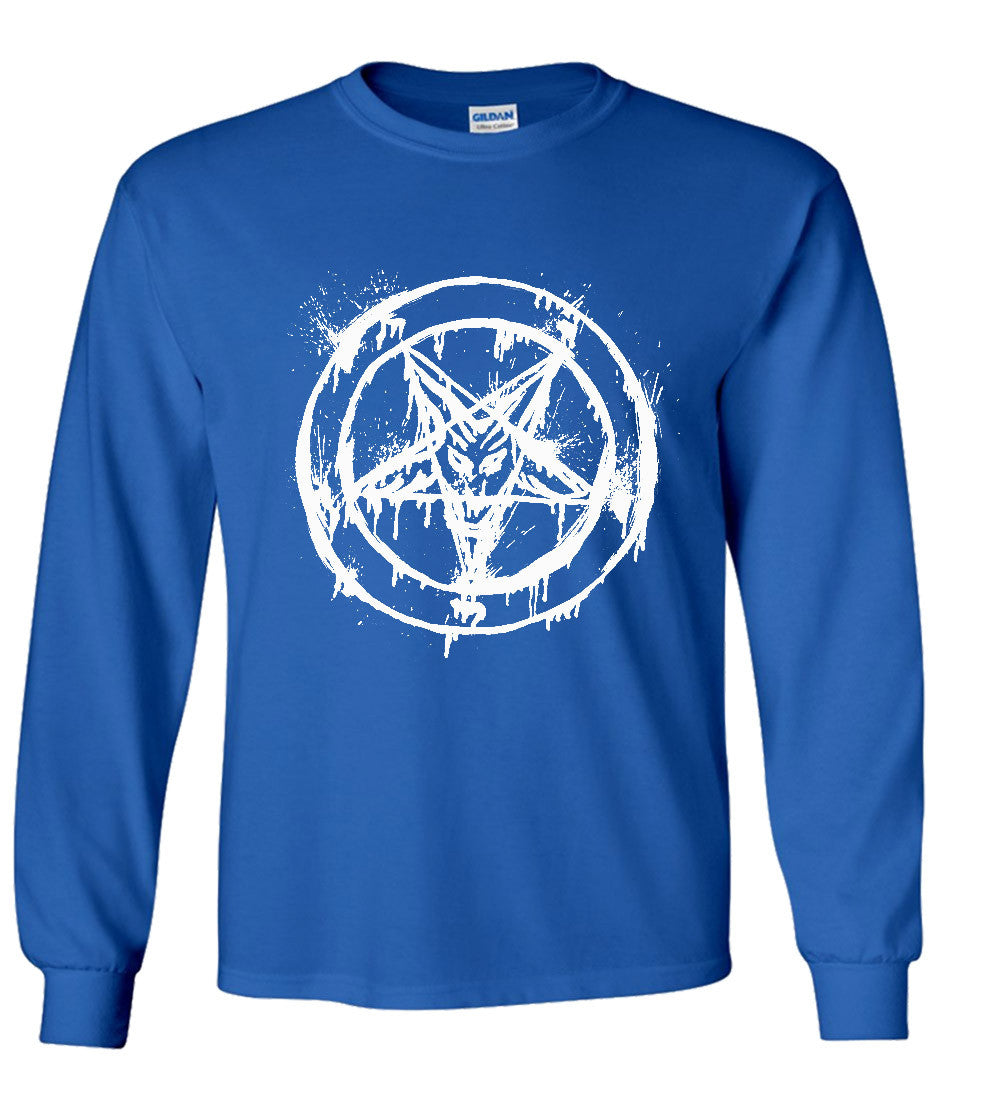 Pentagram Evil Face Symbol T shirt