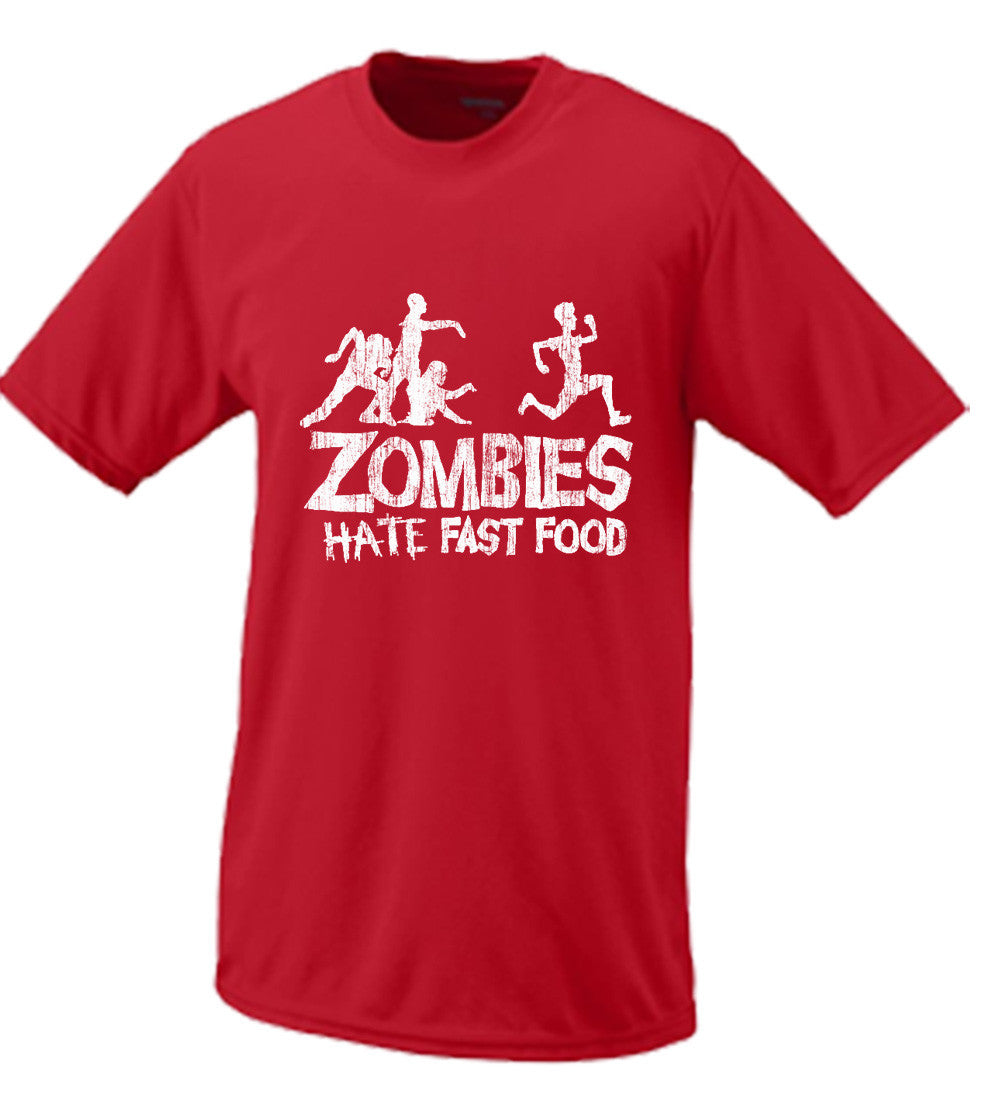 Zombies Hate Fast Food, Parody Comedy Funny T Shirt