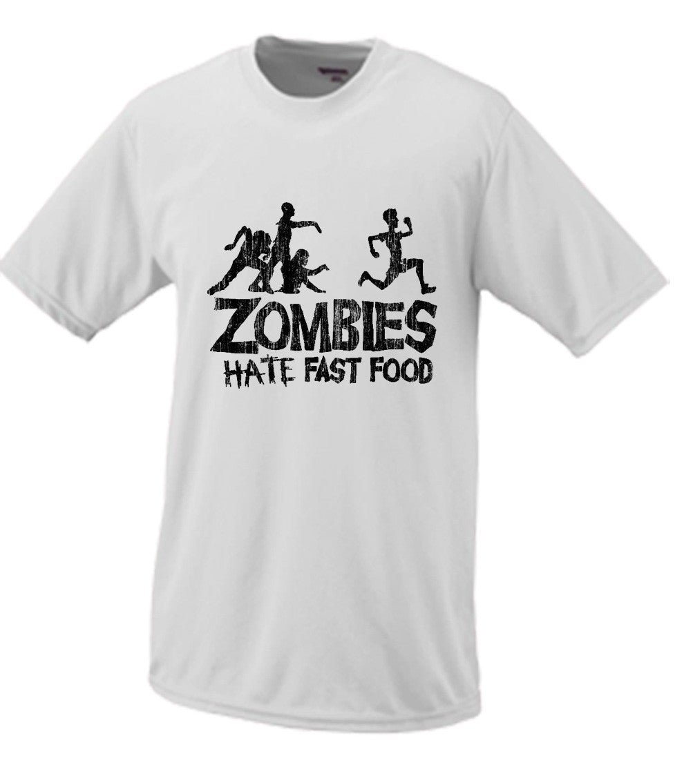 Zombies Hate Fast Food, Parody Comedy Funny T Shirt