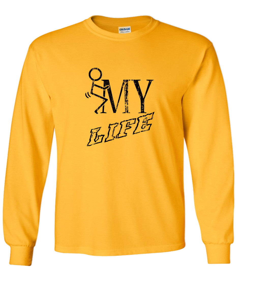 トップス fuck my life tshirt F*ck My Life, Stick Figure Parody T Shirt Comedy Funny